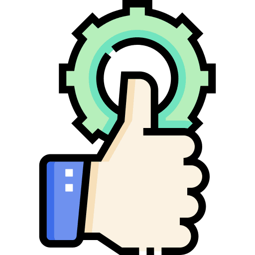 Like gear like customer satisfaction icon Like gear like customer satisfaction icon