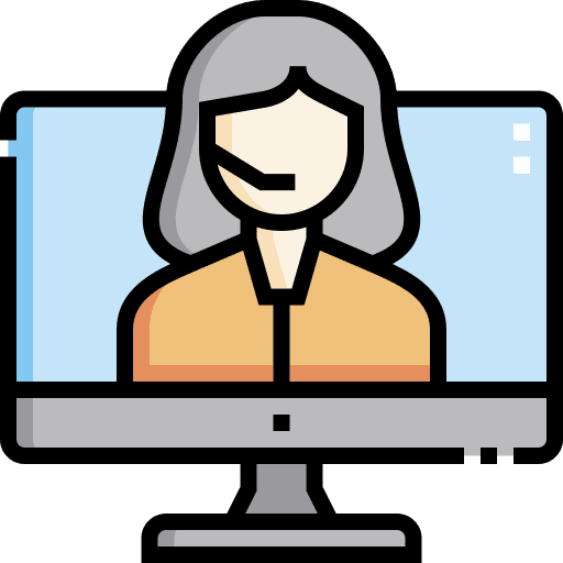 Online support laptop people non face to face icon Online support laptop people non face to face icon