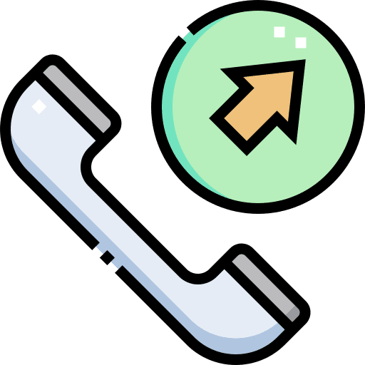 Outbound outbound electronics phone contact icon