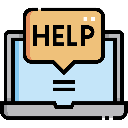 Help support online computer icon Help support online computer icon