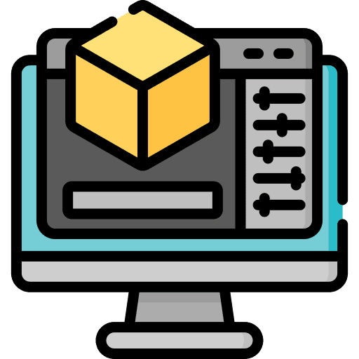 3d modeling art and design software ui icon