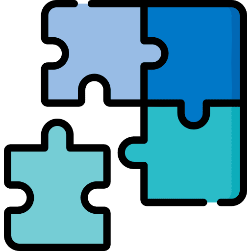 Puzzle hobbies and free time gaming shapes icon