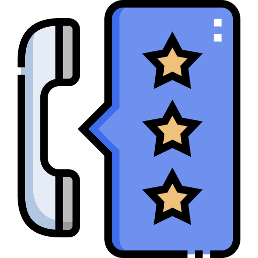 Rating customer satisfaction phone call good review icon Rating customer satisfaction phone call good review icon