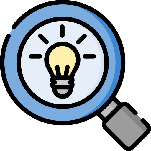 Search loupe idea talent icon
