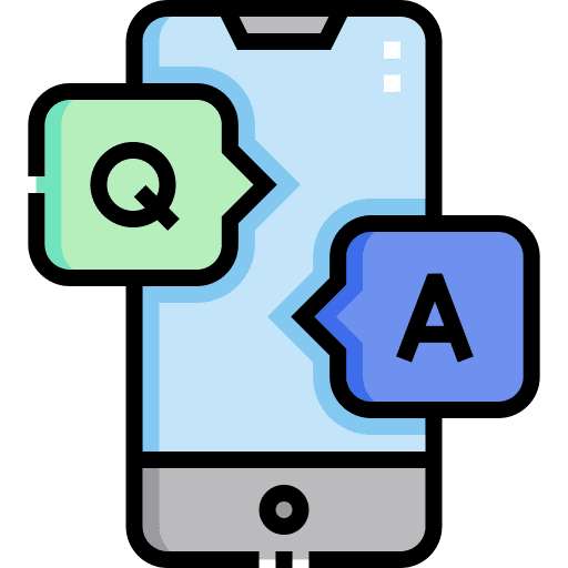 Smartphone doubts communications conversation icon Smartphone doubts communications conversation icon