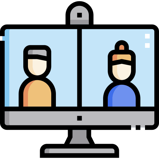 Video conference people communications video call icon Video conference people communications video call icon