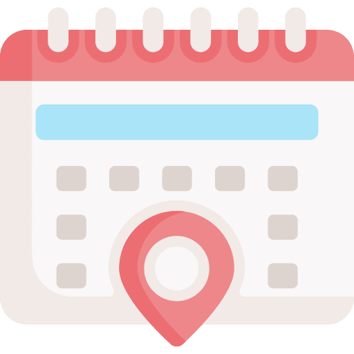 Calendar placeholder map location organization icon