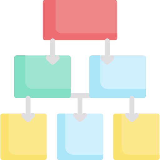 Scheme organization project plan workflow icon