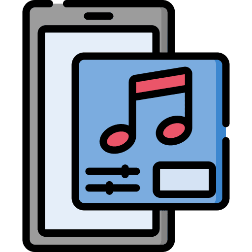 Smartphone mobile application smartphone music and multimedia icon Smartphone mobile application smartphone music and multimedia icon