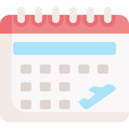 Calendar calendar time and date airplane icon Calendar calendar time and date airplane icon