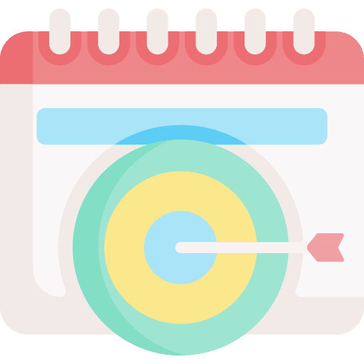 Goal deadline event time and date icon Goal deadline event time and date icon