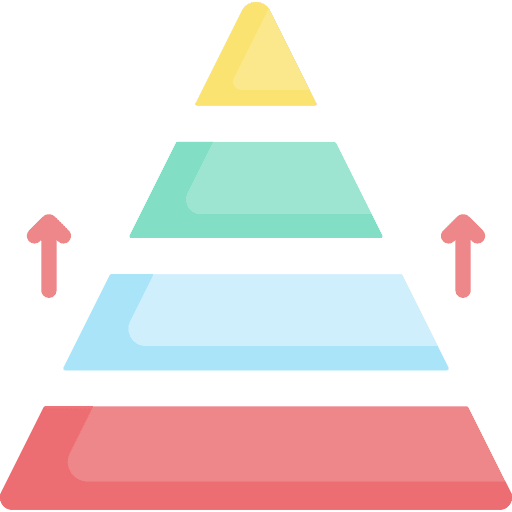 Pyramid chart up arrows pyramid chart analysis icon Pyramid chart up arrows pyramid chart analysis icon
