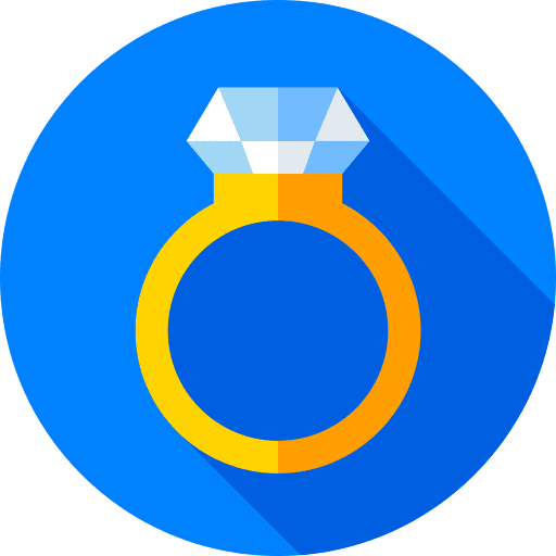 Diamond ring jewel love and romance engagement icon