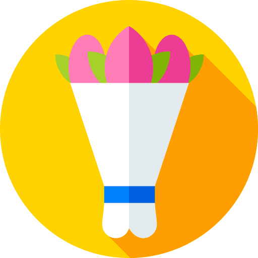 Flower bouquet blossom love and romance present icon Flower bouquet blossom love and romance present icon