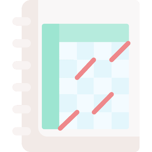Planner notebook time and date schedule icon Planner notebook time and date schedule icon