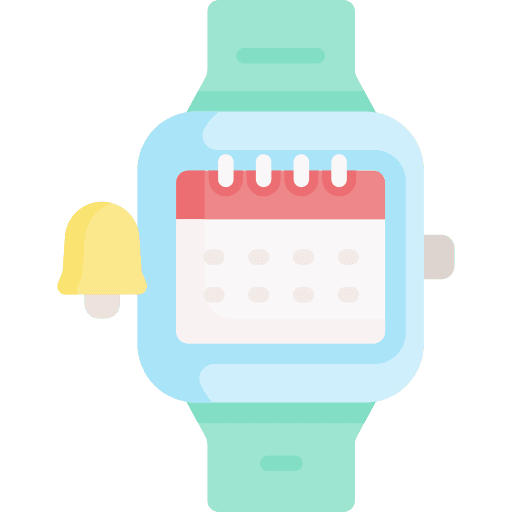 Watch time and date calendar notification icon Watch time and date calendar notification icon