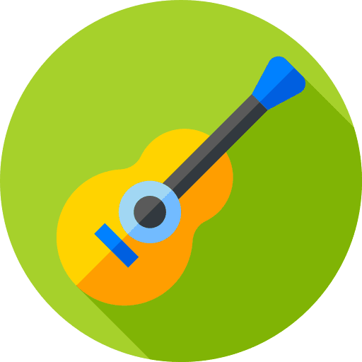 Guitar folk music string instrument icon Guitar folk music string instrument icon