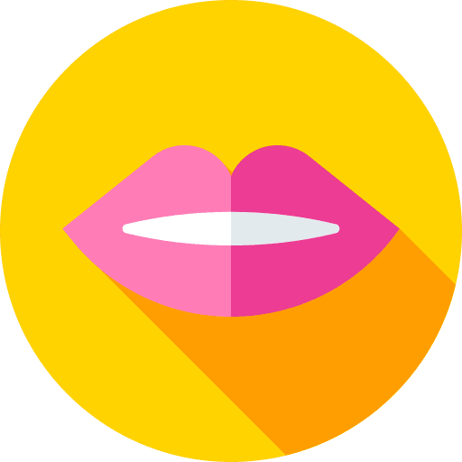 Lips romantic love heart icon Lips romantic love heart icon