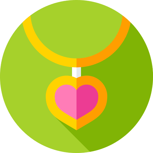 Necklace valentines day jewel heart icon Necklace valentines day jewel heart icon