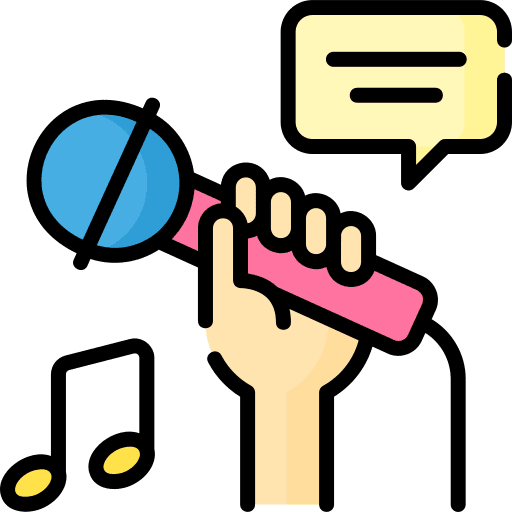 Karaoke singer entertainment song icon