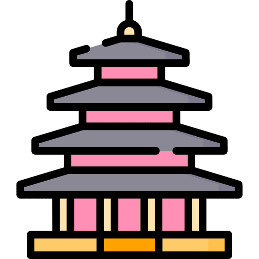 Temple architecture and city asian cultures icon Temple architecture and city asian cultures icon