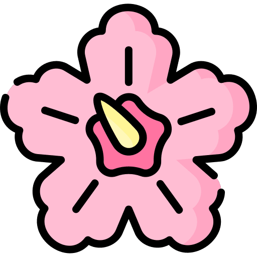 Hibiscus botanical flower blossom icon Hibiscus botanical flower blossom icon