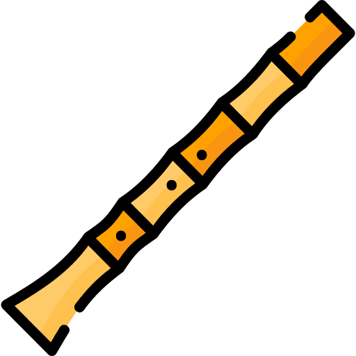 Flute music and multimedia wooden indian icon Flute music and multimedia wooden indian icon