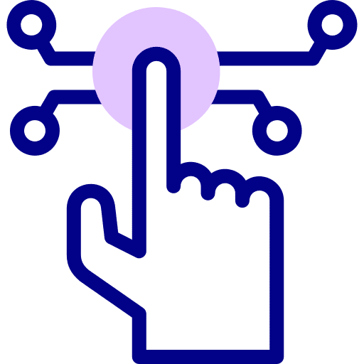 Touch digitalization touch networking icon