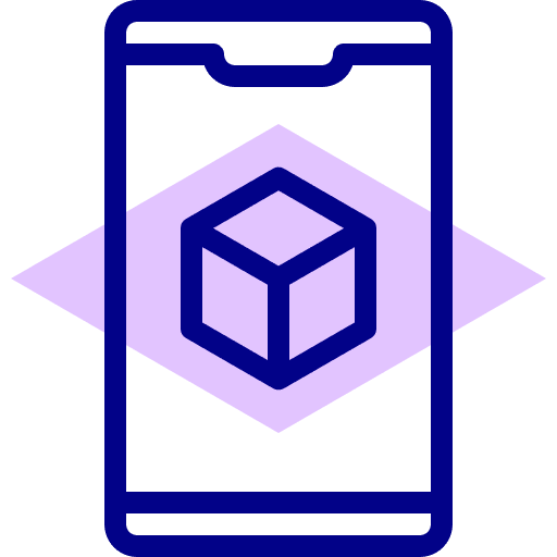 Augmented reality virtual reality cube gaming icon Augmented reality virtual reality cube gaming icon