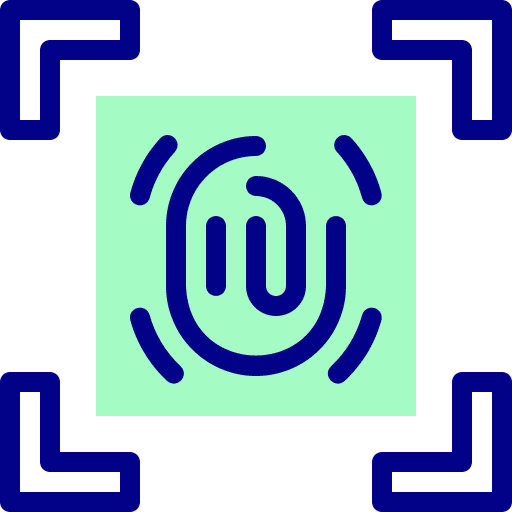 Fingerprint scanner security fingerprint scanner biometric identification icon Fingerprint scanner security fingerprint scanner biometric identification icon