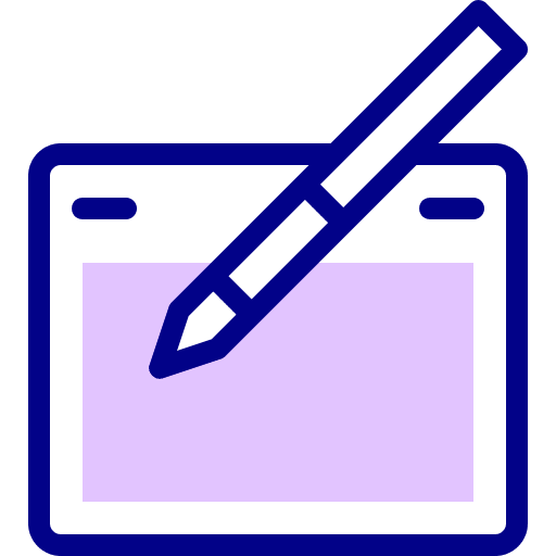 Pen tablet art and design pen tablet electronics icon Pen tablet art and design pen tablet electronics icon