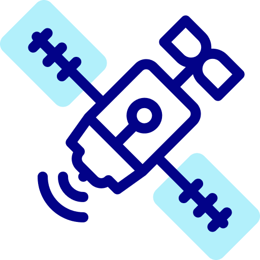 Satellite communications electronics satellite icon Satellite communications electronics satellite icon