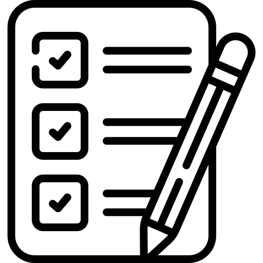 Checklist pencil exam test icon