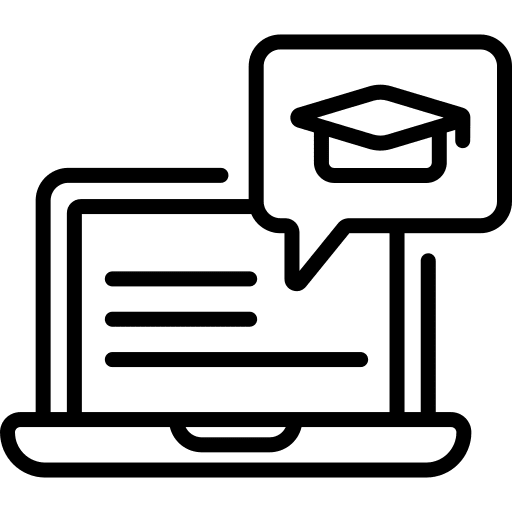 Online learning write online learning laptop icon Online learning write online learning laptop icon