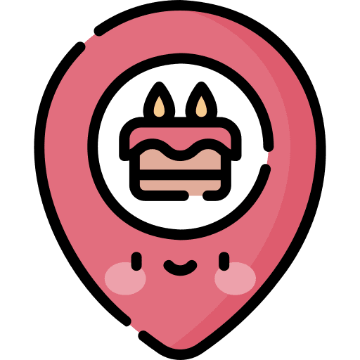 Birthday map locator birthday party icon
