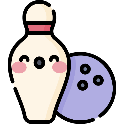 Bowling fun bowling ball strike icon