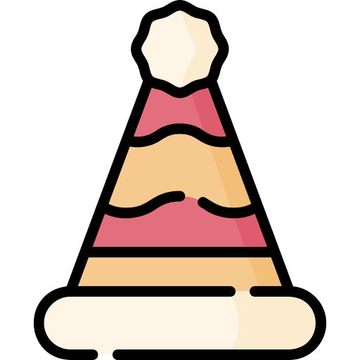 Party hat birthday and party celebration party hat icon