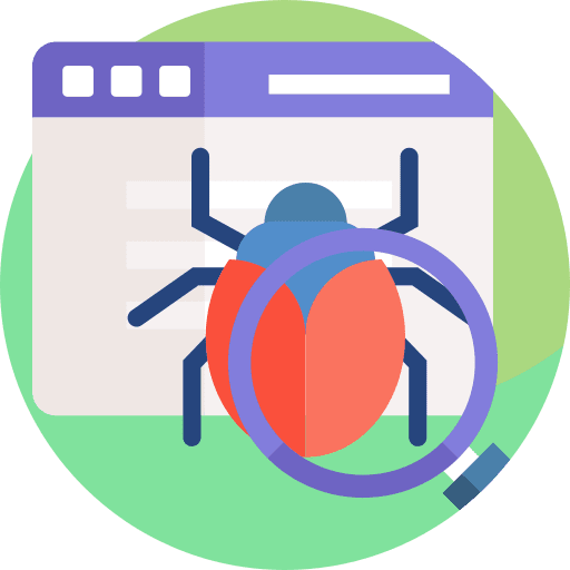 Search security scan malware icon