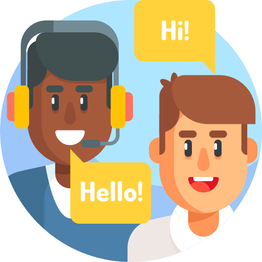Customer service speaker operator language icon Customer service speaker operator language icon
