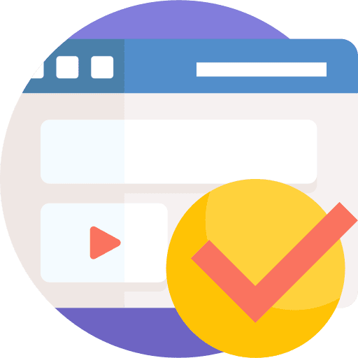 Optimization web page internet check icon Optimization web page internet check icon