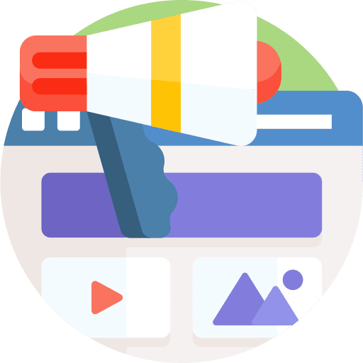 Promotion communication digital marketing seo and web icon Promotion communication digital marketing seo and web icon
