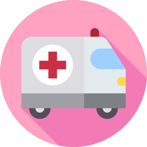 Ambulance healthcare and medical ambulance automobile icon