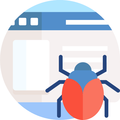 Bug computer coding code icon Bug computer coding code icon