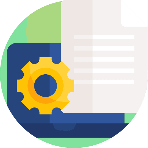 Content management blogging gear blog icon Content management blogging gear blog icon