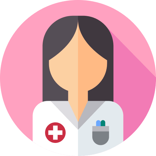Doctor woman caucasian doctor icon