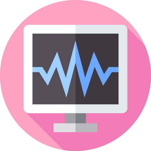 Electrocardiogram cardiology diagnosis ecg monitor icon