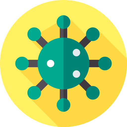 Virus biology science bacteria icon Virus biology science bacteria icon