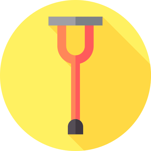 Crutch crutches injury healthcare and medical icon Crutch crutches injury healthcare and medical icon
