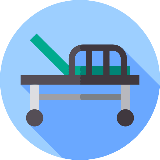 Stretcher healthcare and medical patient hospital bed icon Stretcher healthcare and medical patient hospital bed icon