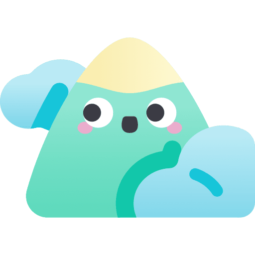 Mountain landscape snow nature icon